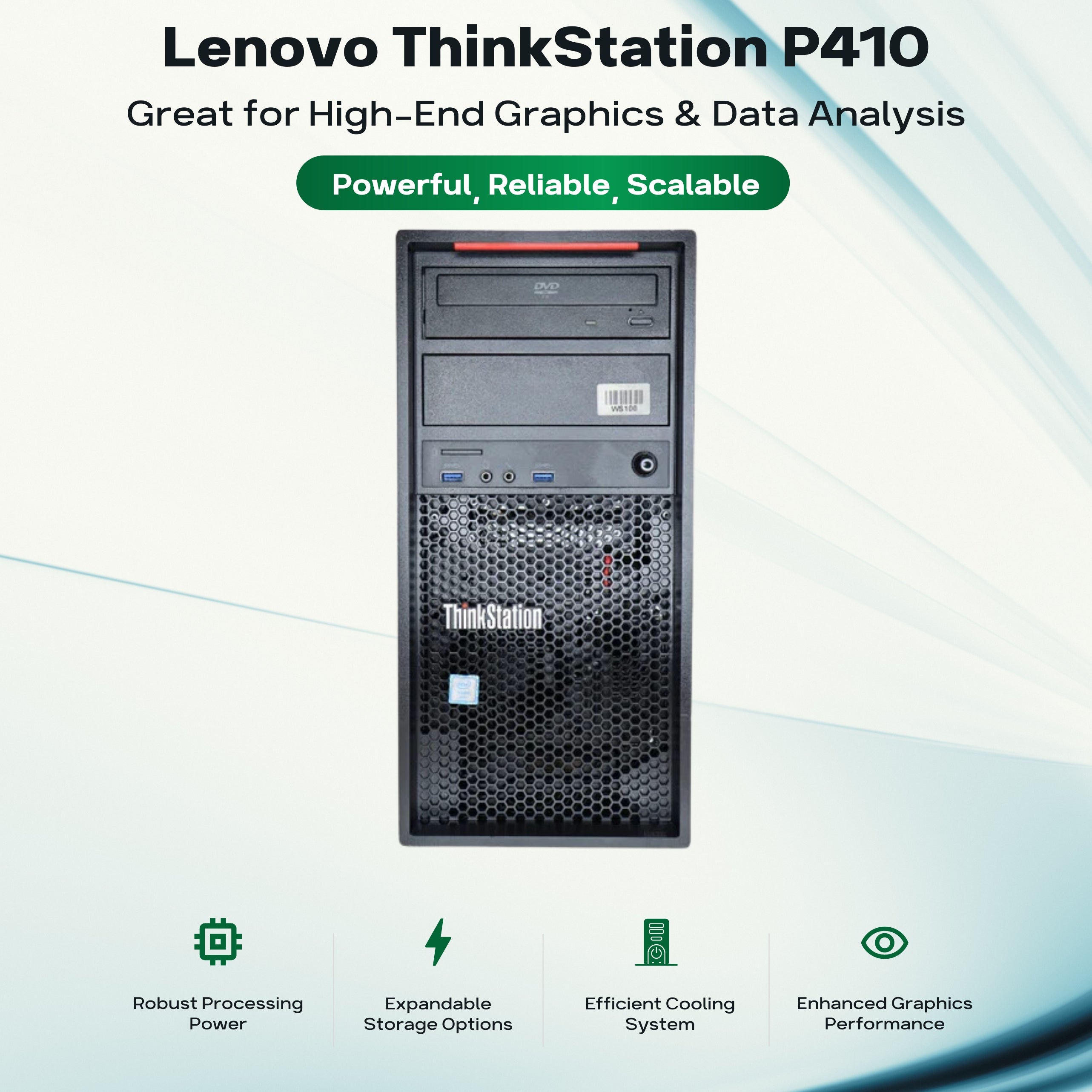 lenovo thinkstation p410 front view